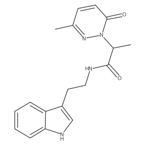 N-(2-(1H-indol-3-yl)ethyl)-2-(3-methyl-6-oxopyridazin-1(6H)-yl)propanamide结构式