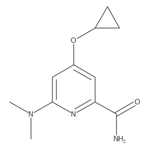 4-Cyclopropoxy-6-(dimethylamino)picolinamide结构式