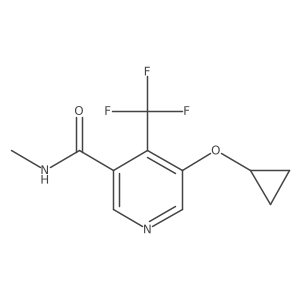 5-Cyclopropoxy-N-methyl-4-(trifluoromethyl)nicotinamide Structure