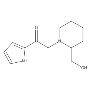 2-(2-(hydroxymethyl)piperidin-1-yl)-1-(1H-pyrrol-2-yl)ethanone结构式
