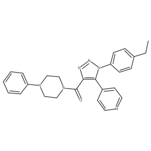 (1-(4-ethylphenyl)-5-(pyridin-4-yl)-1H-1,2,3-triazol-4-yl)(4-phenylpiperazin-1-yl)methanone结构式