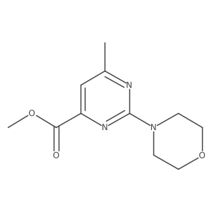 Methyl 6-methyl-2-morpholinopyrimidine-4-carboxylate结构式