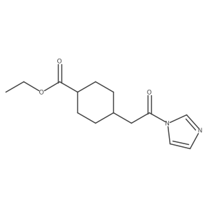 ethyl 4-(2-(1H-imidazol-1-yl)-2-oxoethyl)cyclohexanecarboxylate Structure