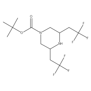 tert-Butyl (3S,5S)-3,5-bis(2,2,2-trifluoroethyl)piperazine-1-carboxylate Structure