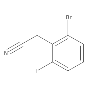 2-(2-Bromo-6-iodophenyl)acetonitrile Structure
