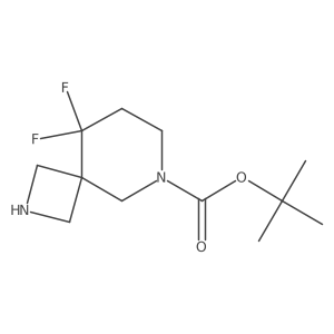 tert-Butyl 9,9-difluoro-2,6-diazaspiro[3.5]nonane-6-carboxylate结构式