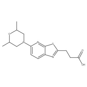 3-[5-(2,6-Dimethylmorpholin-4-yl)-[1,3]thiazolo[5,4-b]pyridin-2-yl]propanoic acid Structure
