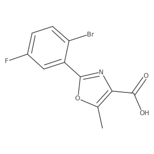 2-(2-Bromo-5-fluorophenyl)-5-methyloxazole-4-carboxylic Acid Structure