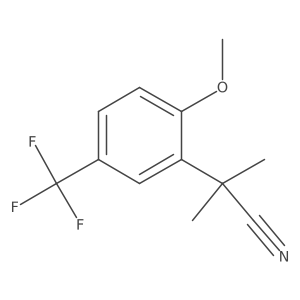 2-[2-Methoxy-5-(trifluoromethyl)phenyl]-2-methylpropanenitrile Structure