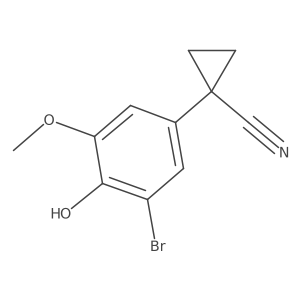 1-(3-Bromo-4-hydroxy-5-methoxyphenyl)cyclopropane-1-carbonitrile Structure