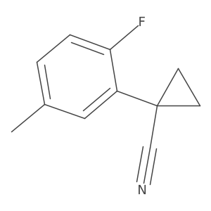 1-(2-Fluoro-5-methylphenyl)cyclopropane-1-carbonitrile结构式