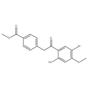 Methyl 4-(2-(5-bromo-2-hydroxy-4-methoxyphenyl)-2-oxoethyl)benzoate Structure