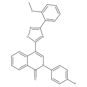 2-(4-fluorophenyl)-4-[3-(2-methoxyphenyl)-1,2,4-oxadiazol-5-yl]isoquinolin-1(2H)-one Structure