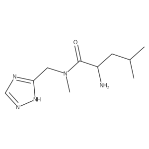Pentanamide, 2-amino-N,4-dimethyl-N-(1H-1,2,4-triazol-5-ylmethyl)- Structure