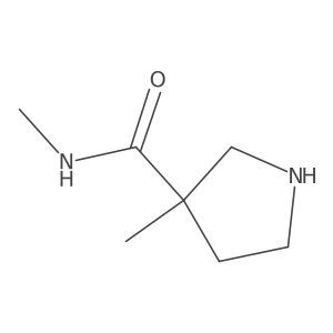 N,3-dimethylpyrrolidine-3-carboxamide结构式