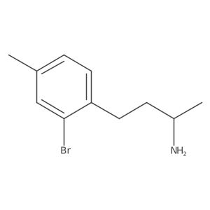 (2R)-4-(2-bromo-4-methylphenyl)butan-2-amine结构式