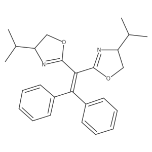 (4S)-2-[2,2-diphenyl-1-[(4S)-4-propan-2-yl-4,5-dihydro-1,3-oxazol-2-yl]ethenyl]-4-propan-2-yl-4,5-dihydro-1,3-oxazole结构式
