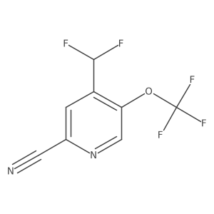 4-(Difluoromethyl)-5-(trifluoromethoxy)picolinonitrile结构式