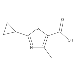 2-Cyclopropyl-4-methyl-1,3-thiazole-5-carboxylic acid结构式