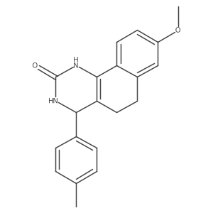 3,4,5,6-Tetrahydro-8-methoxy-4-(4-methylphenyl)benzo[h]quinazolin-2(1H)-one Structure