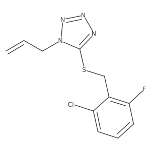 1H-Tetrazole, 5-[[(2-chloro-6-fluorophenyl)methyl]thio]-1-(2-propen-1-yl)- Structure