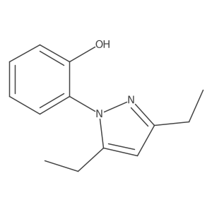 2-(3,5-diethyl-1H-pyrazol-1-yl)phenol结构式