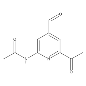 N-(6-Acetyl-4-formylpyridin-2-YL)acetamide结构式