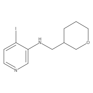 4-iodo-N-((tetrahydro-2H-pyran-3-yl)methyl)pyridin-3-amine结构式