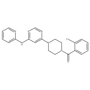(2-Chlorophenyl)(4-(6-(pyridin-2-ylamino)pyrimidin-4-yl)piperazin-1-yl)methanone Structure