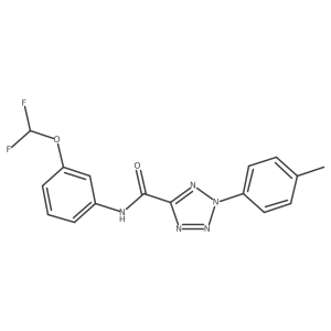N-(3-(difluoromethoxy)phenyl)-2-(p-tolyl)-2H-tetrazole-5-carboxamide Structure