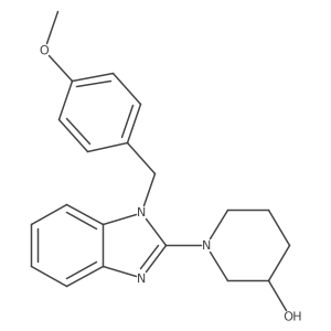 1-(1-(4-methoxybenzyl)-1H-benzo[d]imidazol-2-yl)piperidin-3-ol结构式