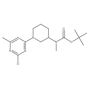 Tert-butyl (1-(2-chloro-6-methylpyrimidin-4-yl)piperidin-3-yl)(methyl)carbamate Structure