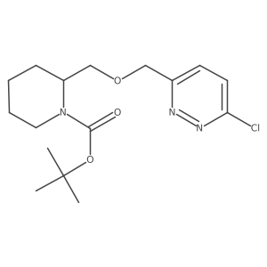 tert-Butyl 2-(((6-chloropyridazin-3-yl)methoxy)methyl)piperidine-1-carboxylate Structure