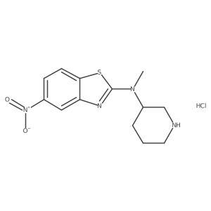 (S)-N-methyl-5-nitro-N-(piperidin-3-yl)benzo[d]thiazol-2-amine hydrochloride结构式