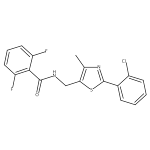 N-((2-(2-chlorophenyl)-4-methylthiazol-5-yl)methyl)-2,6-difluorobenzamide Structure
