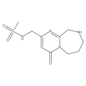 N-((4-Oxo-4,6,7,8,9,10-Hexahydropyrimido[1,2-A][1,4]Diazepin-2-Yl)Methyl)Methanesulfonamide结构式