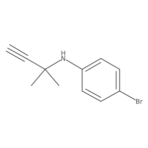4-bromo-N-(2-methylbut-3-yn-2-yl)benzenamine Structure