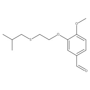 4-Methoxy-3-[2-(2-methylpropylsulfanyl)ethoxy]benzaldehyde结构式