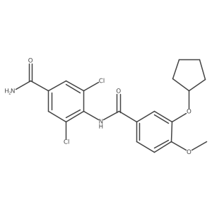 Benzamide,3,5-dichloro-4-[[3-(cyclopentyloxy)-4-methoxybenzoyl]amino]-结构式