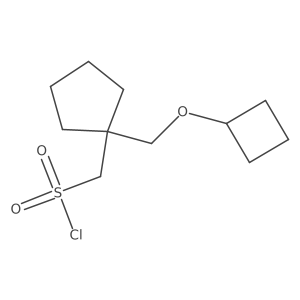 [1-(Cyclobutoxymethyl)cyclopentyl]methanesulfonyl chloride Structure