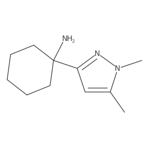 1-(1,5-dimethyl-1H-pyrazol-3-yl)cyclohexan-1-amine结构式