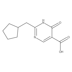 2-(Cyclopentylmethyl)-6-oxo-1,6-dihydropyrimidine-5-carboxylic acid结构式