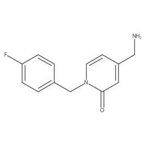 4-(Aminomethyl)-1-[(4-fluorophenyl)methyl]-1,2-dihydropyridin-2-one结构式