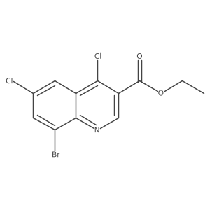 Ethyl 8-bromo-4,6-dichloroquinoline-3-carboxylate结构式