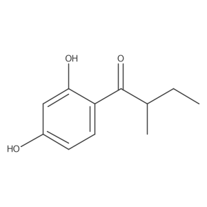 3-Hydroxy-4-(1-oxo-2-methylbutyl)phenol结构式
