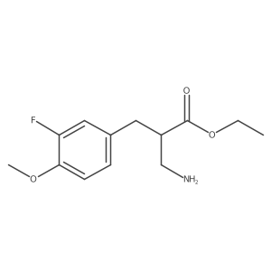 Ethyl 3-amino-2-[(3-fluoro-4-methoxyphenyl)methyl]propanoate结构式
