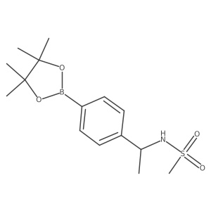 (S)-N-(1-(4-(4,4,5,5-tetramethyl-1,3,2-dioxaborolan-2-yl)phenyl)ethyl)methanesulfonamide Structure