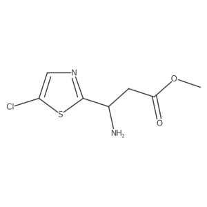 methyl (3S)-3-amino-3-(5-chloro-1,3-thiazol-2-yl)propanoate结构式