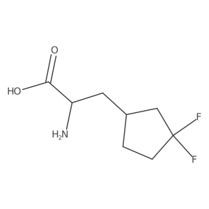 (2R)-2-Amino-3-(3,3-difluorocyclopentyl)propanoicacid Structure