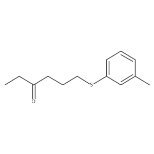 6-[(3-Methylphenyl)sulfanyl]hexan-3-one结构式